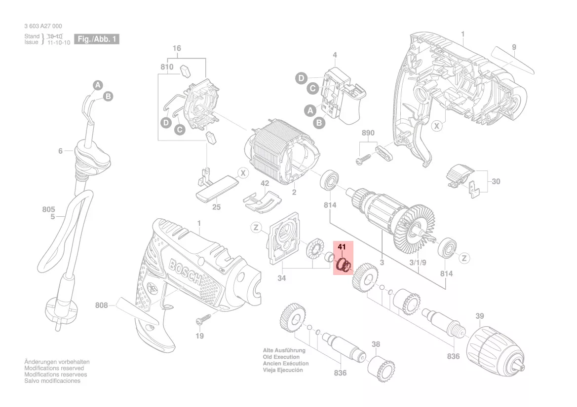Ressort PSB 500 RE / PSB 530 RE / PSB 570 RE BOSCH